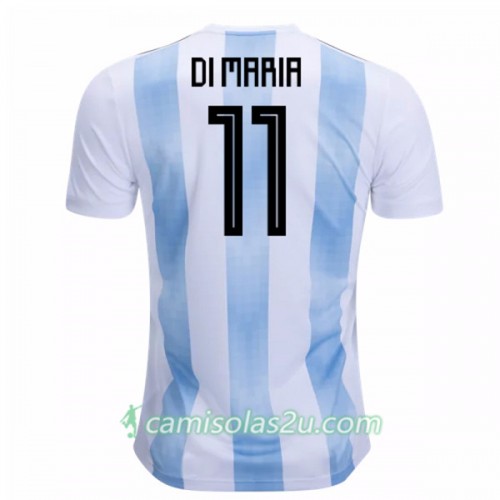 Camisolas de Futebol Argentina Di Maria 11 Equipamento Principal Copa do Mundo 2018 Manga Curta Camisolas de Futebol Argentina Di Maria 11 Equipamento Principal Copa do Mundo 2018 Manga Curta